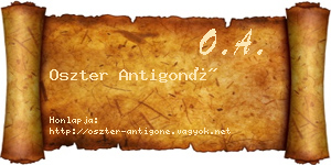 Oszter Antigoné névjegykártya